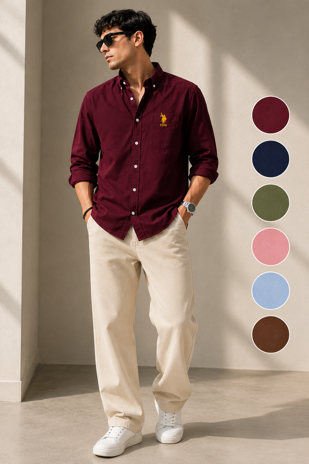 US Polo Plain Shirt